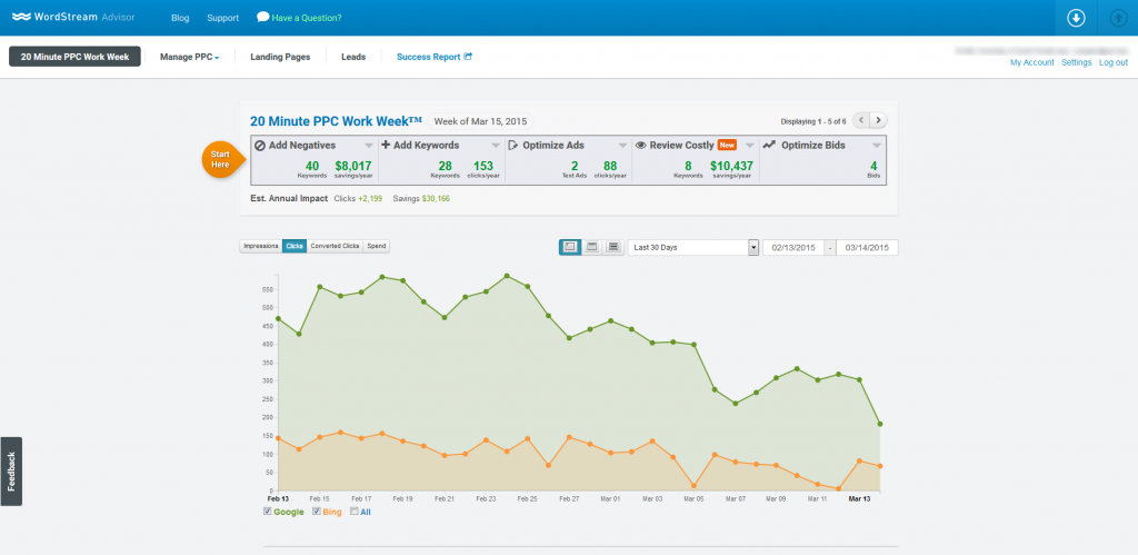 WordStream Dashboard