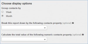 HubSpot Contacts Report Display Options